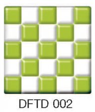 Фьюзинг квадрат DFTD 002 бело-зеленого цвета, 4 см
