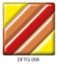 Фьюзинг квадрат DFTG 006 цвета желто-красные полосы, 6 см