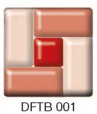 Фьюзинг квадрат DFTB 001 красно-розового цвета, 4 см