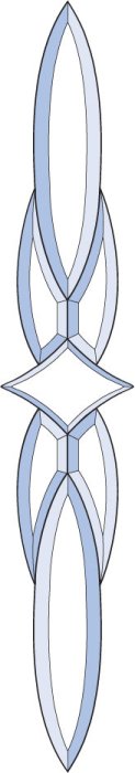 Бевелс AV166 дверной (7 элементов) 112 х 645 мм