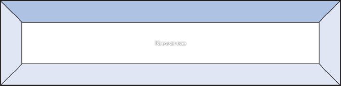 Бевелс AV25 прямоугольник 51 х 203 мм