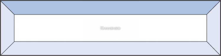 Бевелс DB25 прямоугольник 51 х 203 мм