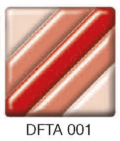 Фьюзинг квадрат DFTA 001 цвета красно-розовые полосы, 4 см