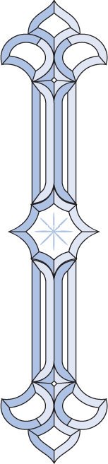 Бевелс AV343 (13 элементов) 160 х 752 мм