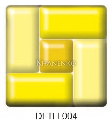Фьюзинг квадрат DFTH 004 желтого цвета, 6 см