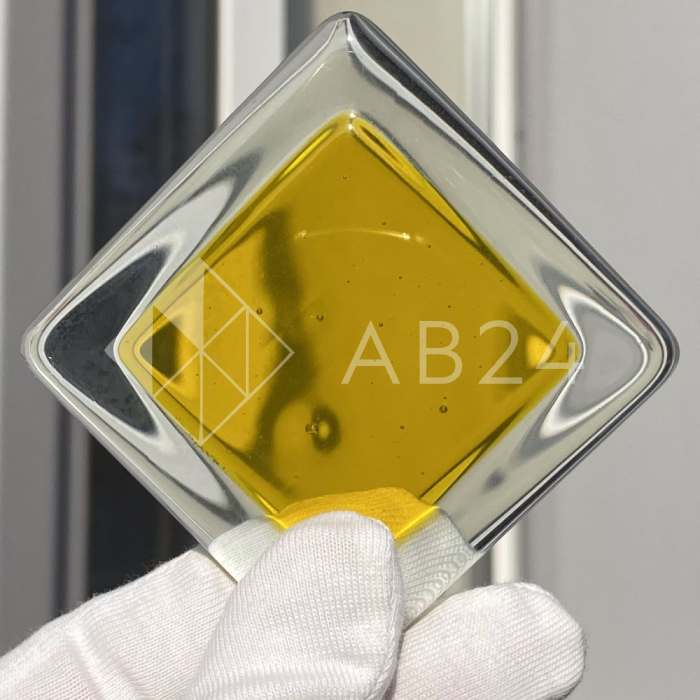 Фьюзинг квадрат DFTN 005 прозрачно-желтого цвета, 6 см