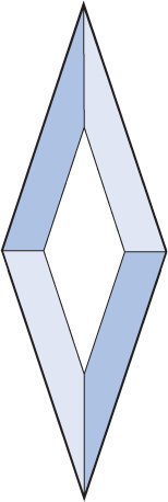 Бевелс AV016 ромб 51 х 152 мм