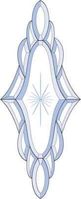 Бевелс AV170 дверной (15 элементов) 276 х 679 мм