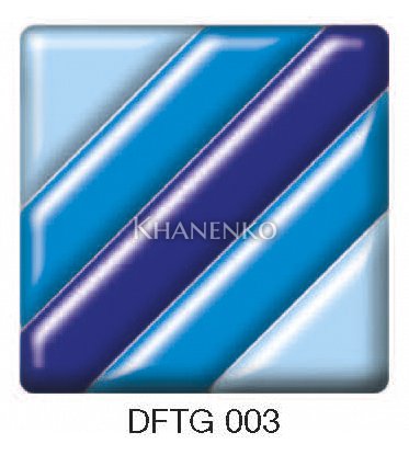 Фьюзинг квадрат DFTG 003 цвета синие полосы, 6 см