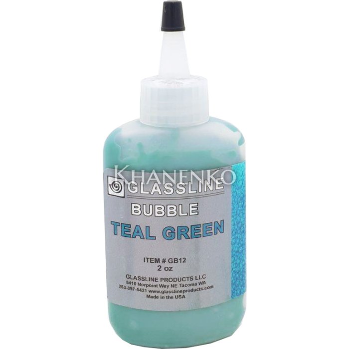 Краска для фьюзинга GlassLine эффект пузырей, бирюзовый (BUBBLE TEAL GREEN), 56 г 