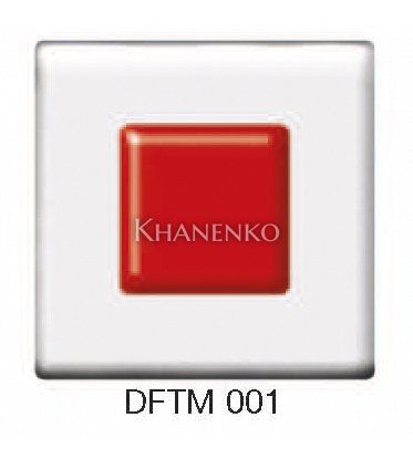 Фьюзинг квадрат DFTM 001 прозрачно-красного цвета, 6 см