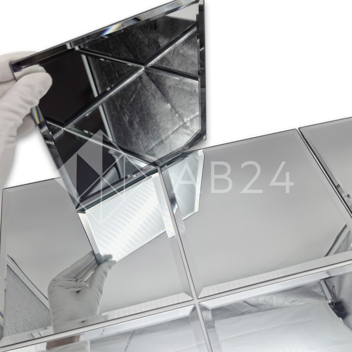 AV401: Зеркальная плитка с фацетным краем 200х200 мм, набор 10 шт