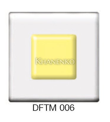 Фьюзинг квадрат DFTM 006 прозрачно-бледно-желтого цвета, 6 см