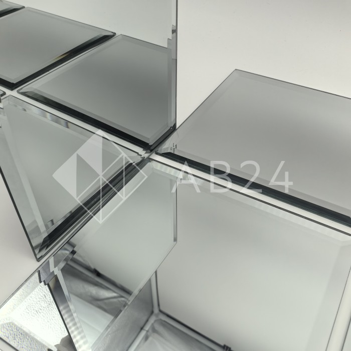 AV402: Зеркальная плитка с фацетным краем 150х150 мм, набор 10 шт