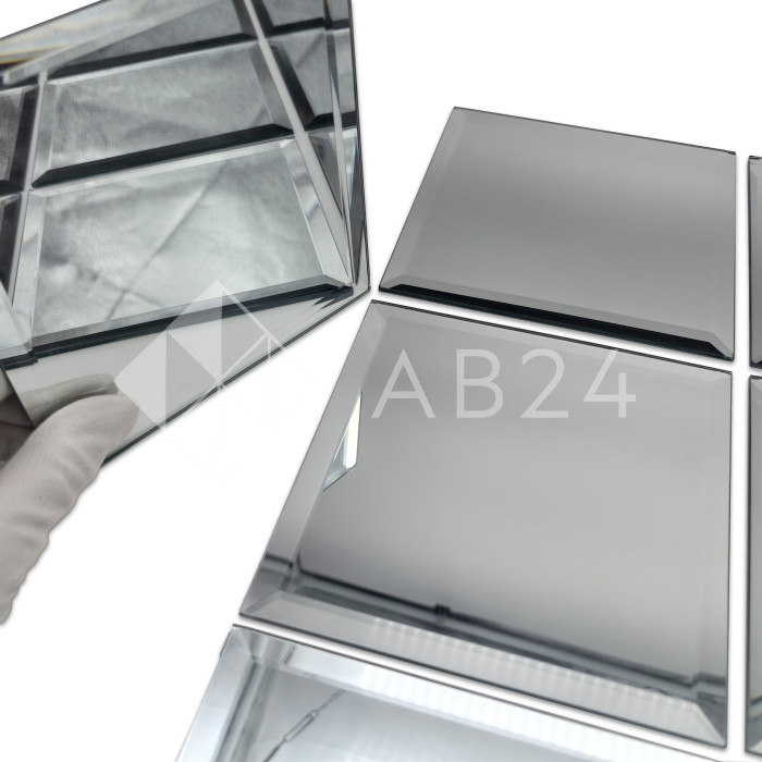 AV402: Зеркальная плитка с фацетным краем 150х150 мм, набор 10 шт
