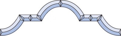 Бевелс AV350 (8 элементов) 456 х 136 мм