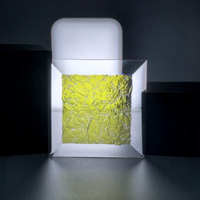 Бевелс AV19 дихроичный квадрат 76 х 76 мм желтый мороз