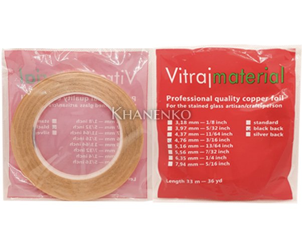 Медная фольга с черной подложкой VitrajMaterial 4,37 мм