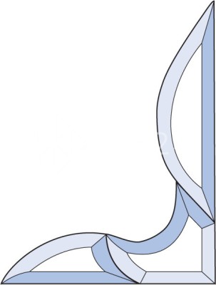 Бевелс AV93 угловой (3 элемента) 170 х 225 мм