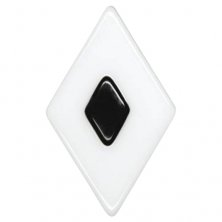 Фьюзинг ромб DFTT 006 черно-белого цвета, 5,3 см х 8,9 см