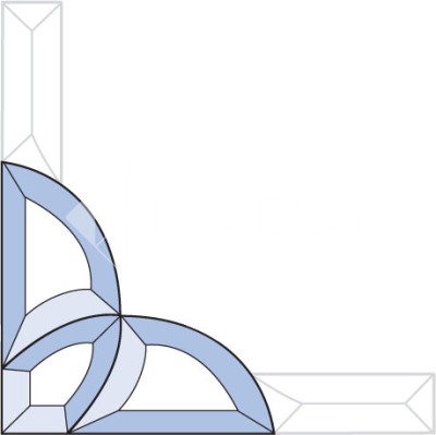 Бевелс AV177 угловой (3 элемента) 113 х 113 мм