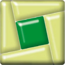 Фьюзинг квадрат DFTC 002 зеленого цвета, 4 см