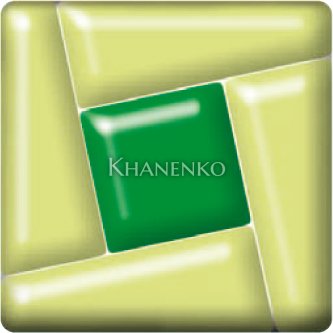 Фьюзинг квадрат DFTC 002 зеленого цвета, 4 см