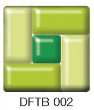 Фьюзинг квадрат DFTB 002 зеленого цвета, 4 см