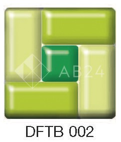 Фьюзинг квадрат DFTB 002 зеленого цвета, 4 см