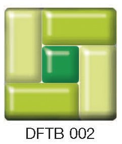 Фьюзинг квадрат DFTB 002 зеленого цвета, 4 см
