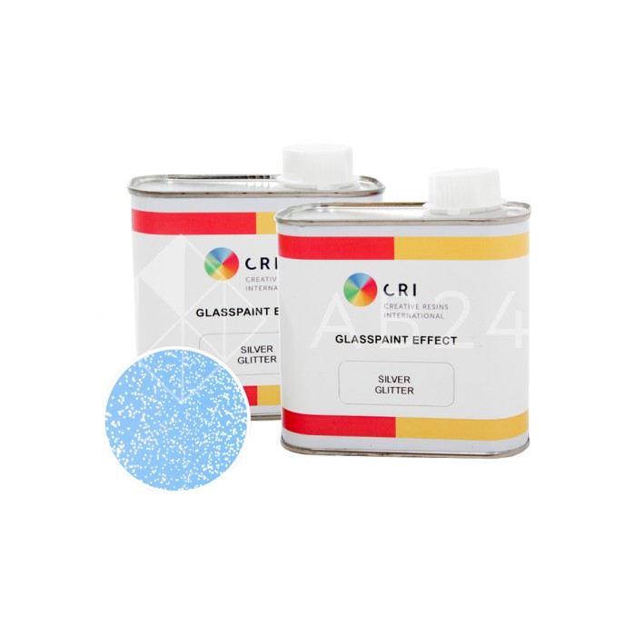 Премикс эффекта GlassPaint Глиттеры Серебряные база (Glitter Silver base), 1 л