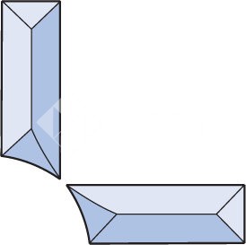 Бевелс AV178 угловой (2 элемента) 76 х 25 мм