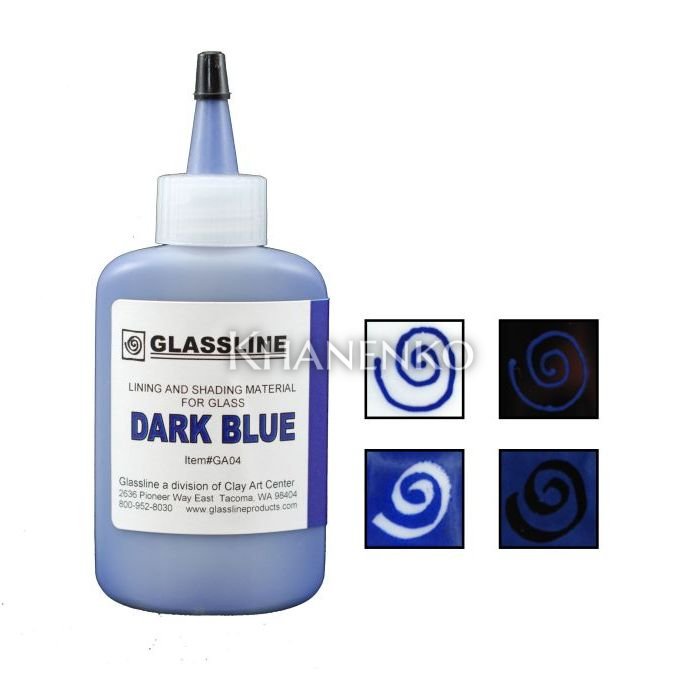 Краска для фьюзинга GlassLine, темно-синий (DARK BLUE), 56 г