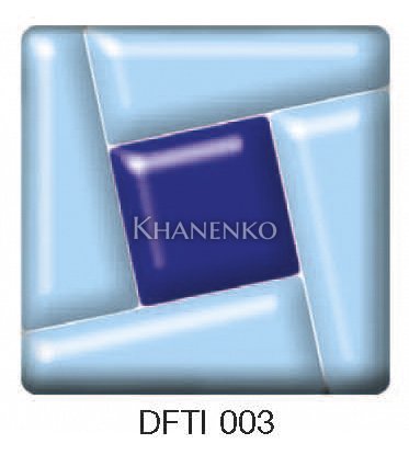 Фьюзинг квадрат DFTI 003 синего  цвета, 6 см