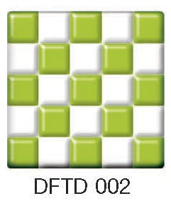 Фьюзинг квадрат DFTD 002 бело-зеленого цвета, 4 см