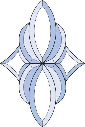 Бевелс AV05 дверной (8 элементов) 198 х 295 мм