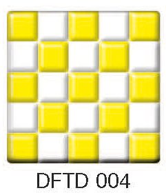 Фьюзинг квадрат DFTD 004 бело-желтого цвета, 4 см