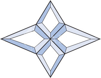 Бевелс AV180 фрамужный (4 элемента) 197 х 152 мм