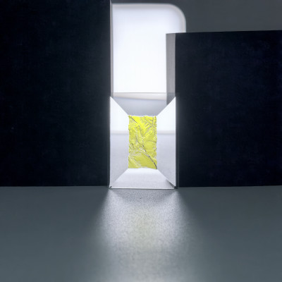 Бевелс AV220 дихроичный прямоугольник 51 х 38 мм желтый мороз