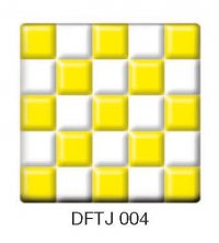Фьюзинг квадрат DFTJ 004 бело - желтого цвета, 6 см