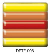 Фьюзинг квадрат DFTF 006 желто-красного цвета, 6 см