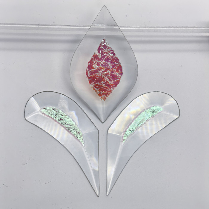 Бевелс AV235 дихроичный (3 элемента) 124 х 155 мм красный мороз