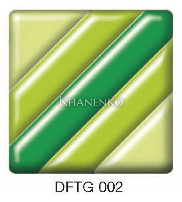 Фьюзинг квадрат DFTG 002 цвета зеленные полосы, 6 см
