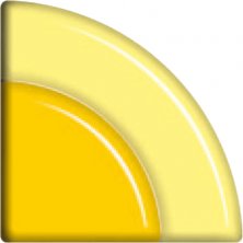 Фьюзинг трапеция DFTK 004 желтого цвета, 6 см