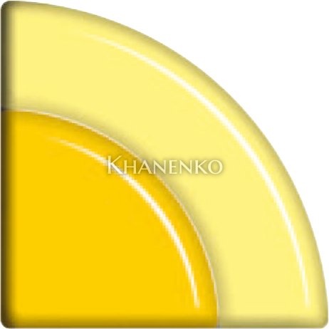 Фьюзинг трапеция DFTK 004 желтого цвета, 6 см