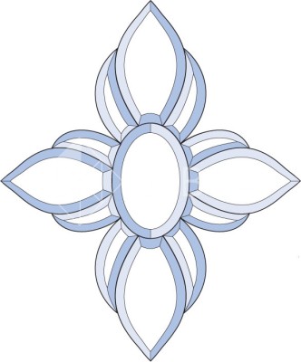 Бевелс AV09 дверной (13 элементов) 395 х 476 мм