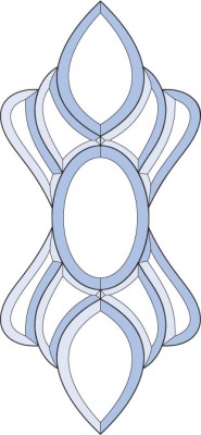 Бевелс AV10 дверной (11 элементов) 210 х 457 мм