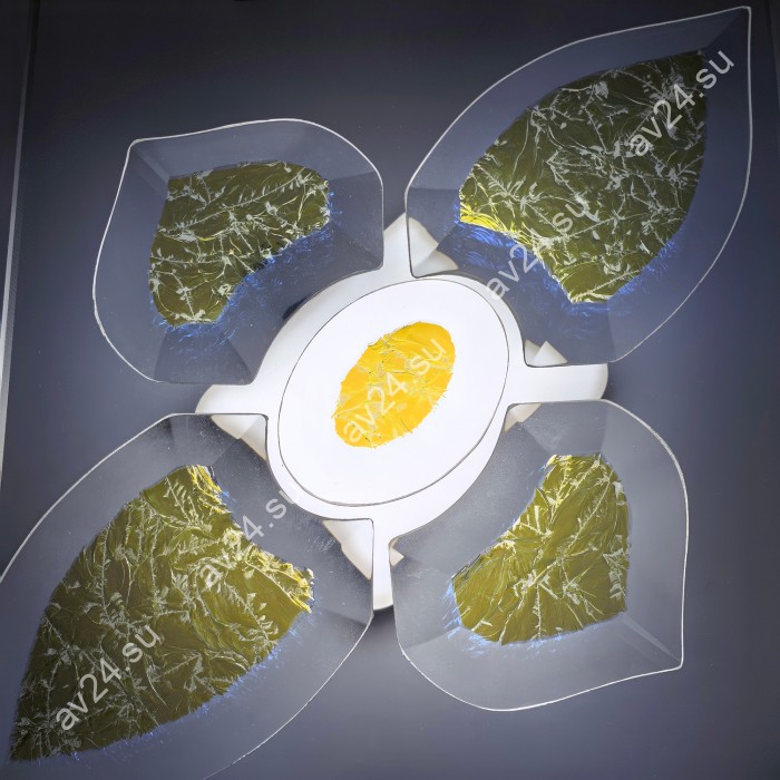 Бевелс AV42 дихроичный (5 элементов) 160 х 260 мм желтый мороз