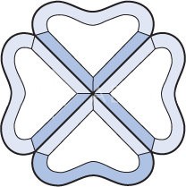 Бевелс AV100 фрамужный (4 элемента) 121 х 121 мм