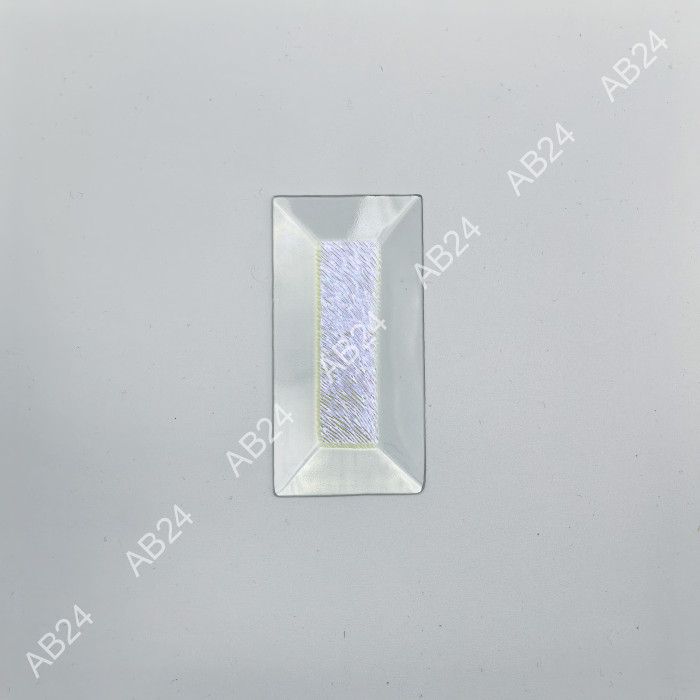 Бевелс AV221 дихроичный прямоугольник 76 х 38 мм желтая шиншилла